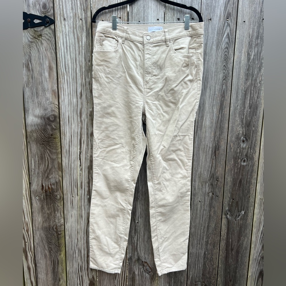 LOFT Light Tan Soft High Waist Skinny Corduroy Pants Women’s 30 10